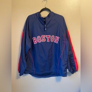 Majestic MLB Boston Red Sox Cool Base Waterproof Pullover Jacket
